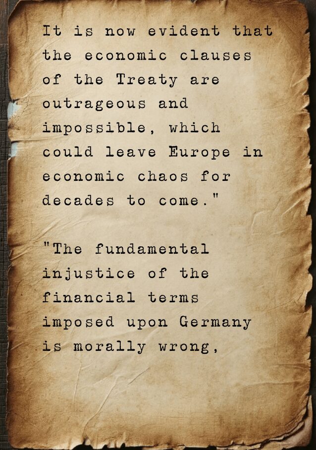 John Keynes Warning on the Treaty of Versailles 2